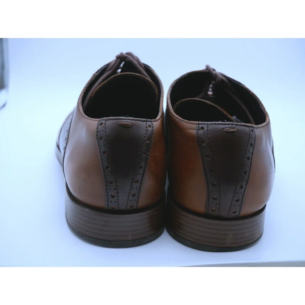 Cole Haan‎ Williams Saddle Oxford Shoes Brown Tan Leather C25083 Mens 9.5 M